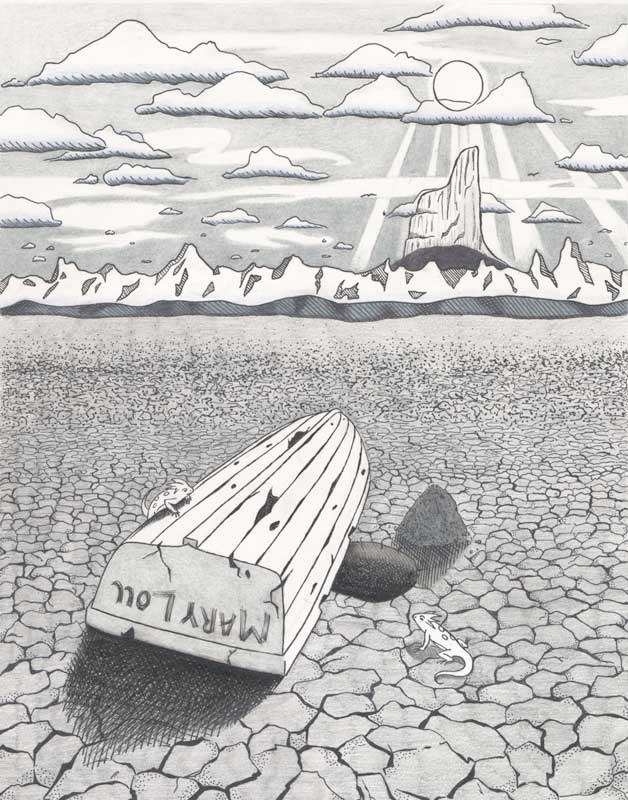 Illustration of a desert scene