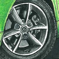Closeup of wheel