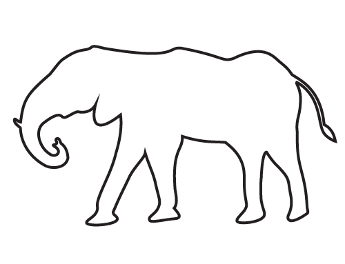 Elephant creative shape illustration